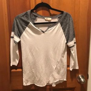 Hollister three-quarter length sleeve T-shirt